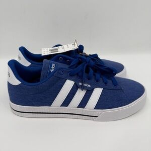 Adidas Daily 3.0 Shoe Men 9 NEW Blue Skateboarding Canvas Athletic Sneakers